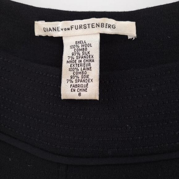 DVF Wool Jersey Knit Circle Skirt Dress with Pockets | 6 - Picture 3 of 7